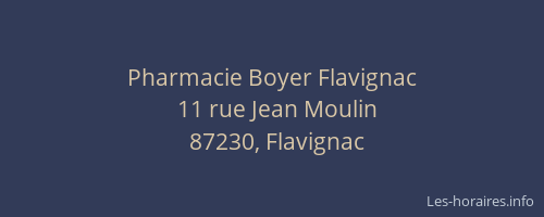 Pharmacie Boyer Flavignac