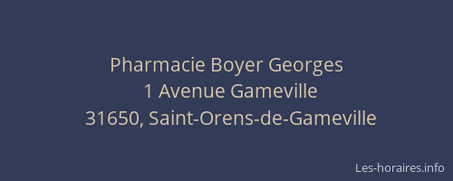 Pharmacie Boyer Georges