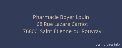 Pharmacie Boyer Louin