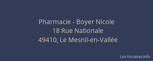 Pharmacie - Boyer Nicole