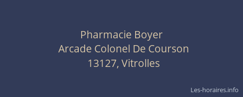 Pharmacie Boyer