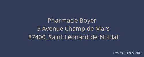 Pharmacie Boyer