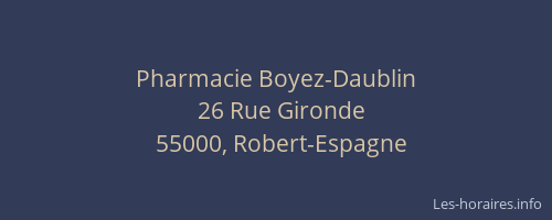 Pharmacie Boyez-Daublin