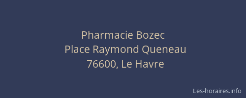 Pharmacie Bozec