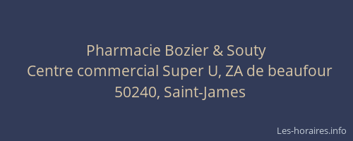 Pharmacie Bozier & Souty