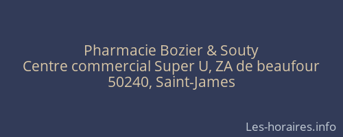 Pharmacie Bozier & Souty