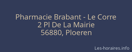 Pharmacie Brabant - Le Corre