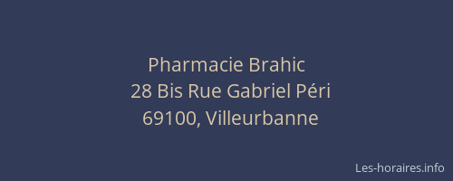 Pharmacie Brahic