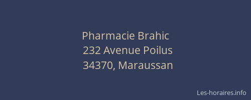 Pharmacie Brahic