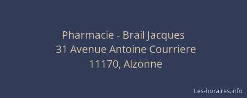Pharmacie - Brail Jacques