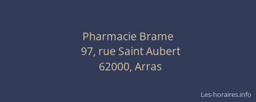 Pharmacie Brame