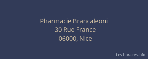 Pharmacie Brancaleoni