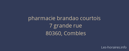 pharmacie brandao courtois
