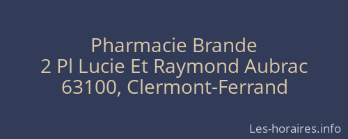 Pharmacie Brande
