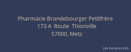 Pharmacie Brandebourger Petitfrère