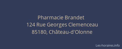 Pharmacie Brandet