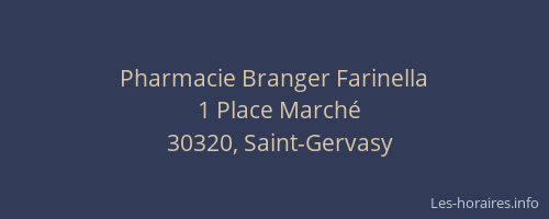 Pharmacie Branger Farinella