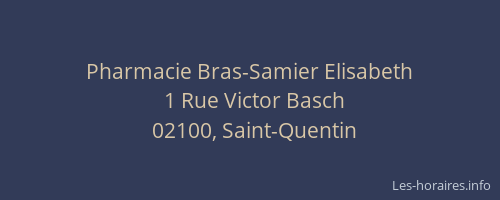 Pharmacie Bras-Samier Elisabeth