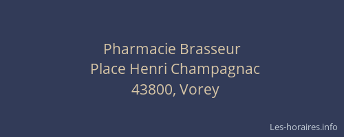 Pharmacie Brasseur