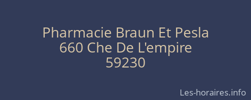 Pharmacie Braun Et Pesla