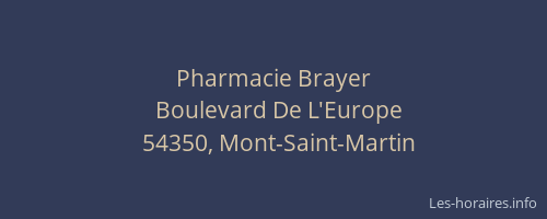 Pharmacie Brayer