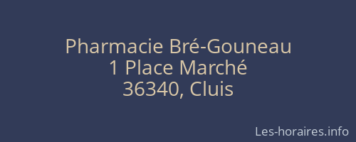 Pharmacie Bré-Gouneau