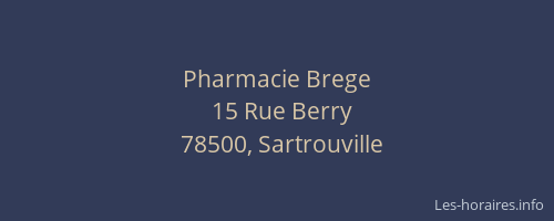 Pharmacie Brege