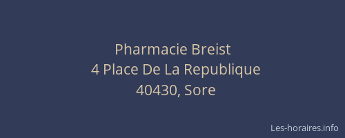 Pharmacie Breist