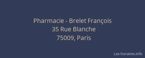 Pharmacie - Brelet François
