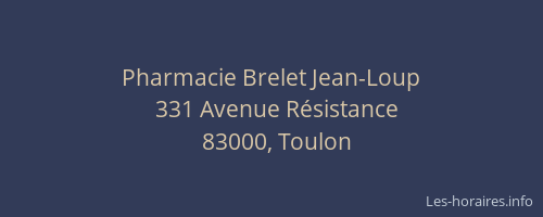 Pharmacie Brelet Jean-Loup