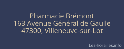 Pharmacie Brémont