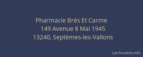 Pharmacie Brès Et Carme