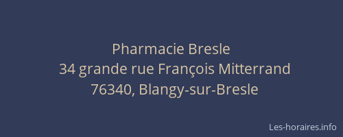 Pharmacie Bresle