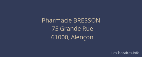 Pharmacie BRESSON