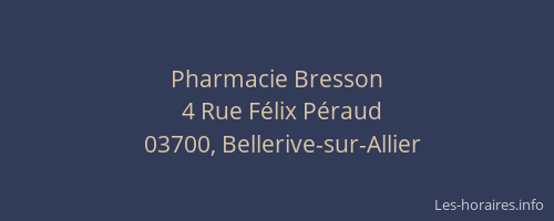 Pharmacie Bresson