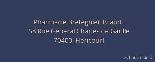 Pharmacie Bretegnier-Braud