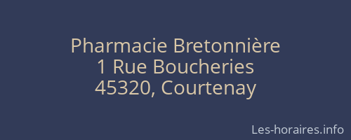 Pharmacie Bretonnière