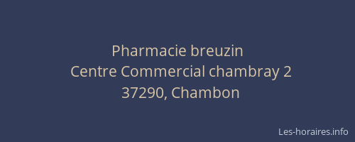 Pharmacie breuzin