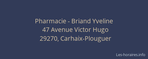 Pharmacie - Briand Yveline