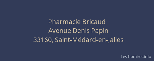 Pharmacie Bricaud