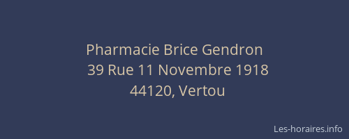Pharmacie Brice Gendron