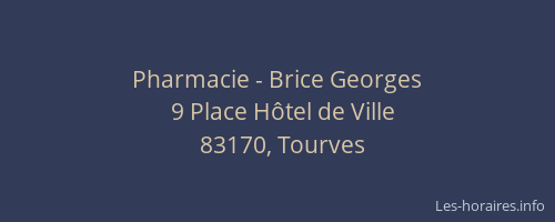 Pharmacie - Brice Georges