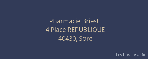 Pharmacie Briest
