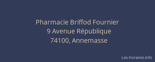Pharmacie Briffod Fournier