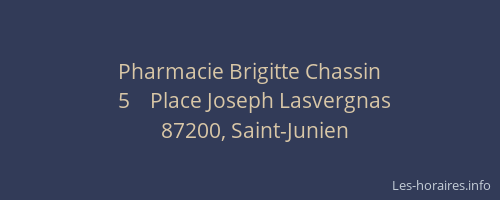 Pharmacie Brigitte Chassin