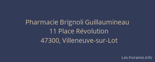 Pharmacie Brignoli Guillaumineau