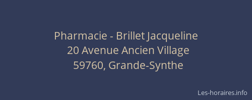 Pharmacie - Brillet Jacqueline