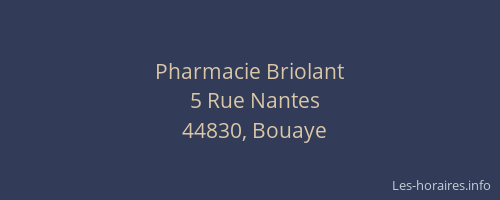 Pharmacie Briolant