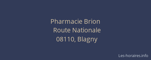 Pharmacie Brion