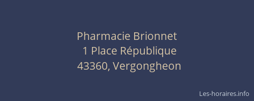 Pharmacie Brionnet